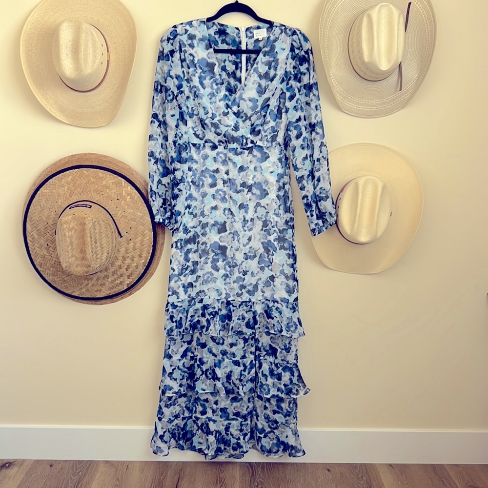 Maxi blue floral Vici dress